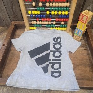 Size 2T short sleeve, Adidas gray/black, tee shirt